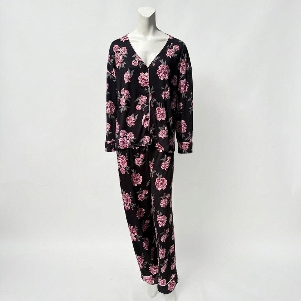 NEW VINCE CAMUTO floral molly pajama sleep set in pink, black